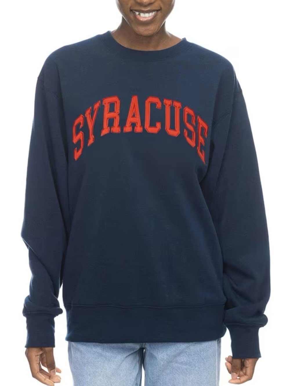 Vintage Champion Reverse-Weave Syracuse‎ Sweatshirt Blue Orange SU Y2K Size L